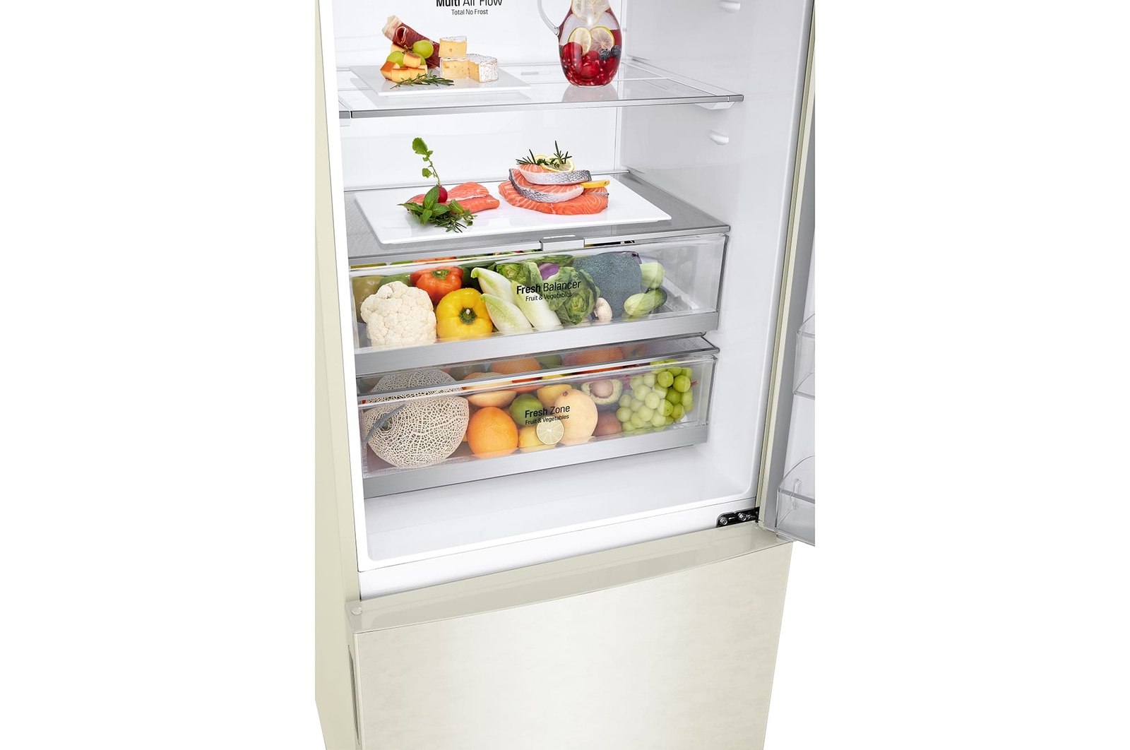 LG 462L Bottom Freezer with Smart Inverter Compressor in Beige, GB-B4624SE
