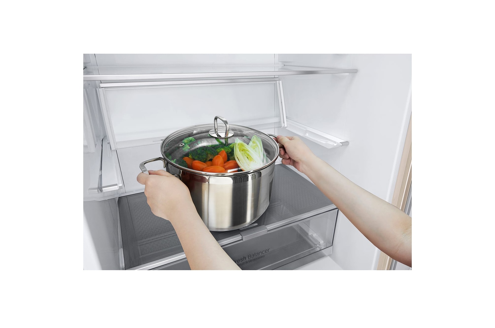 LG 462L Bottom Freezer with Smart Inverter Compressor in Beige, GB-B4624SE
