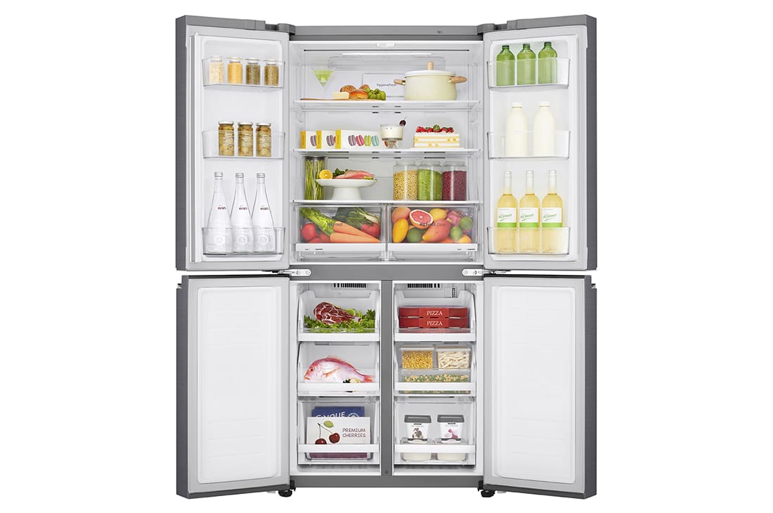 LG 464L Multi Door Refrigerator with Smart Inverter Compressor™ in Platinum Silver, GF-B4533PZ
