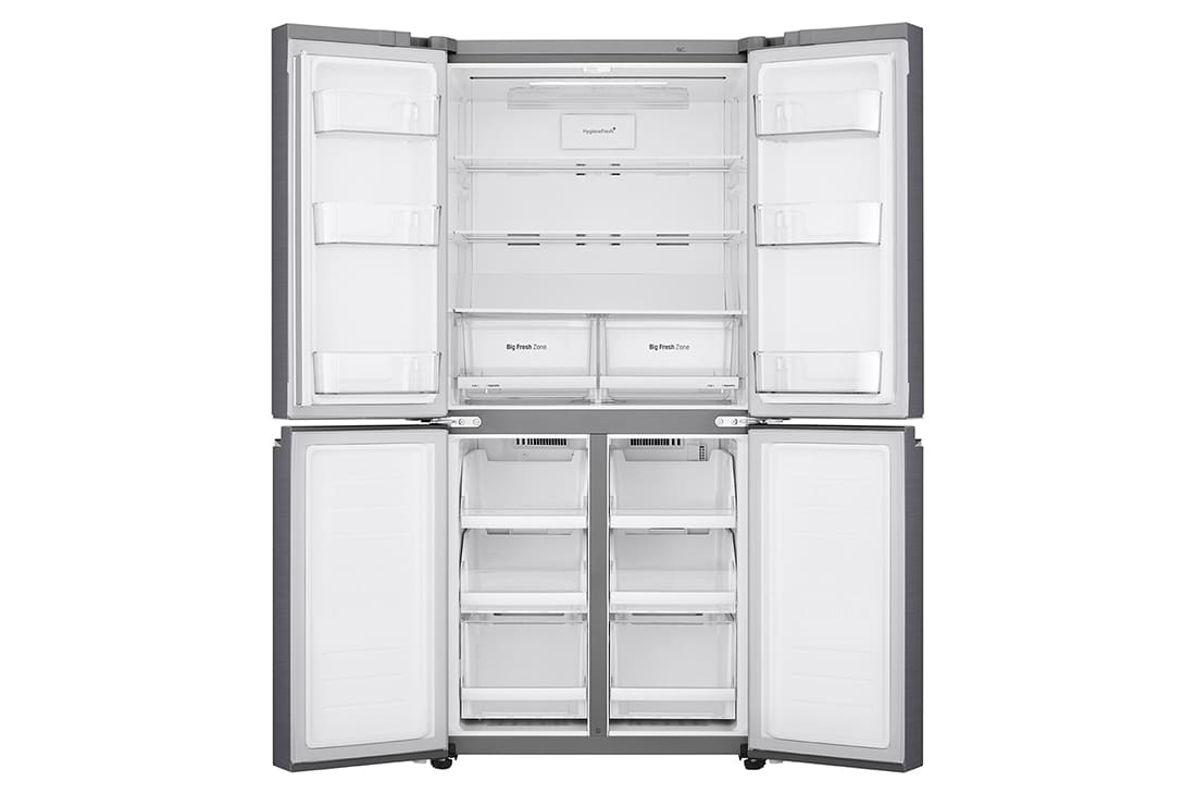 LG 464L Multi Door Refrigerator with Smart Inverter Compressor™ in Platinum Silver, GF-B4533PZ