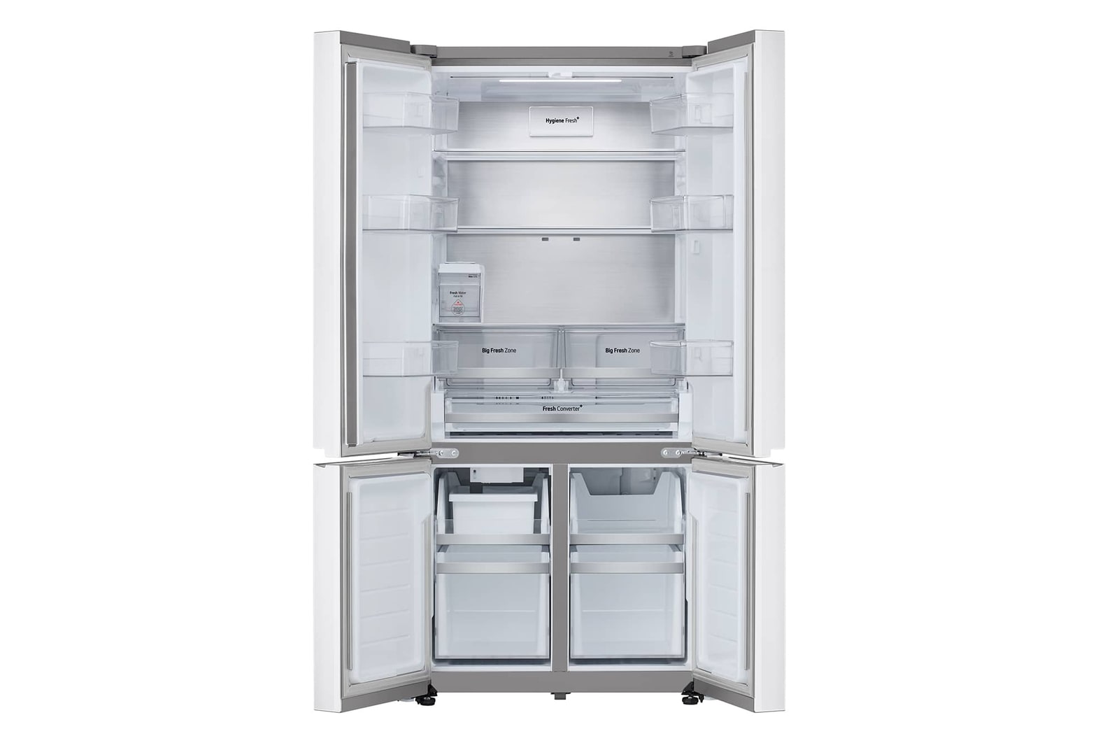 LG 611L Multi Door Refrigerator in White Glass Finish, GF-B6174TW