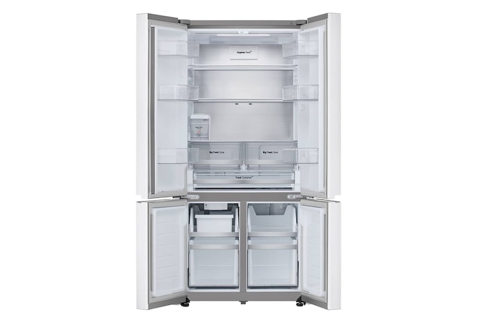 LG 611L Multi Door Refrigerator in White Glass Finish, GF-B6174TW
