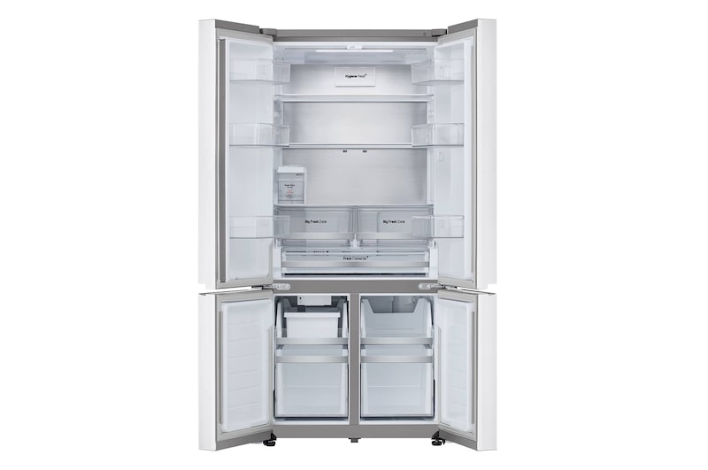 LG 611L Multi Door Refrigerator in White Glass Finish, GF-B6174TW