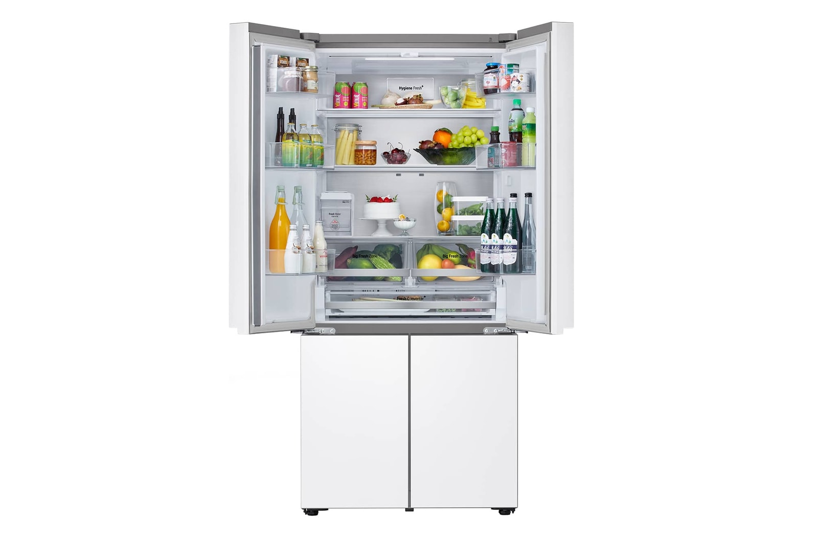 LG 611L Multi Door Refrigerator in White Glass Finish, GF-B6174TW