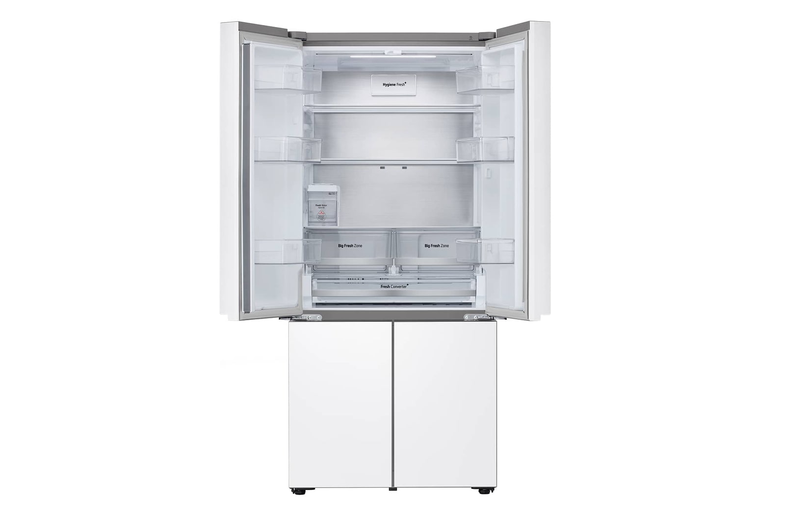 LG 611L Multi Door Refrigerator in White Glass Finish, GF-B6174TW