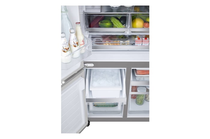 LG 611L Multi Door Refrigerator in White Glass Finish, GF-B6174TW