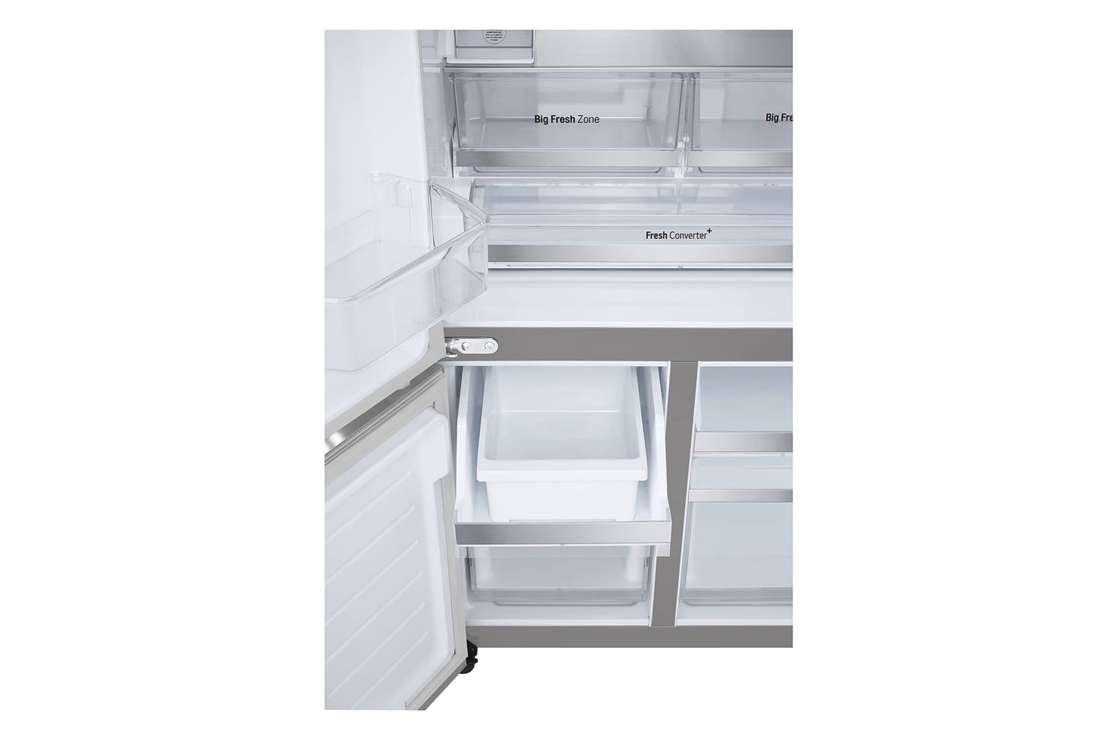LG 611L Multi Door Refrigerator in White Glass Finish, GF-B6174TW