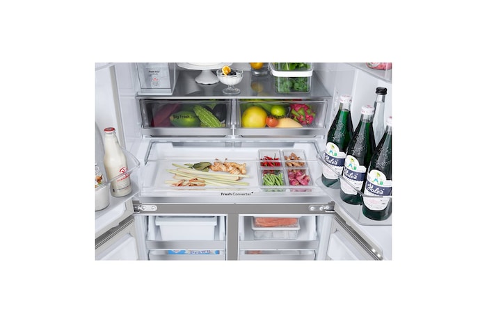 LG 611L Multi Door Refrigerator in White Glass Finish, GF-B6174TW