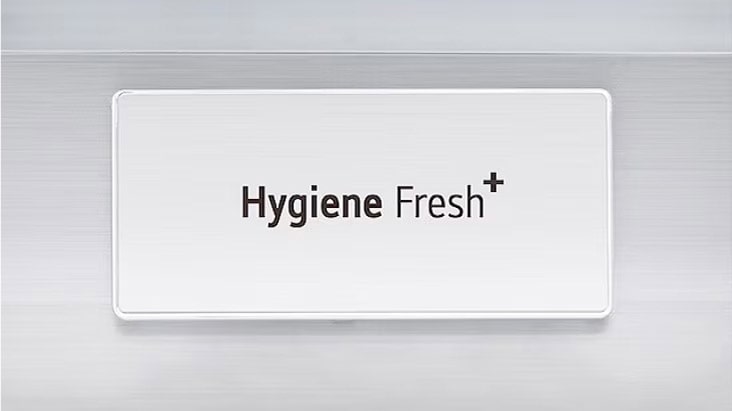 Close up view of the air vent for hygiene fresh plus inside the lg french door refrigerator with insta view.