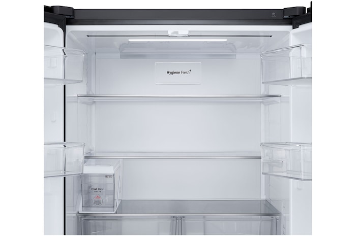 detailed view of the upper part of the fridge.