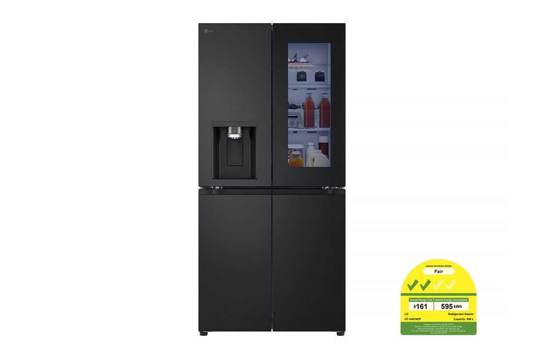 LG 508L InstaView® Refrigerator in Essence Matte Black, GF-G4534EP