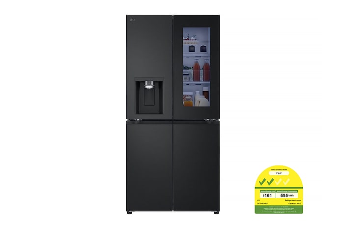 LG 508L InstaView® Refrigerator in Essence Matte Black, GF-G4534EP