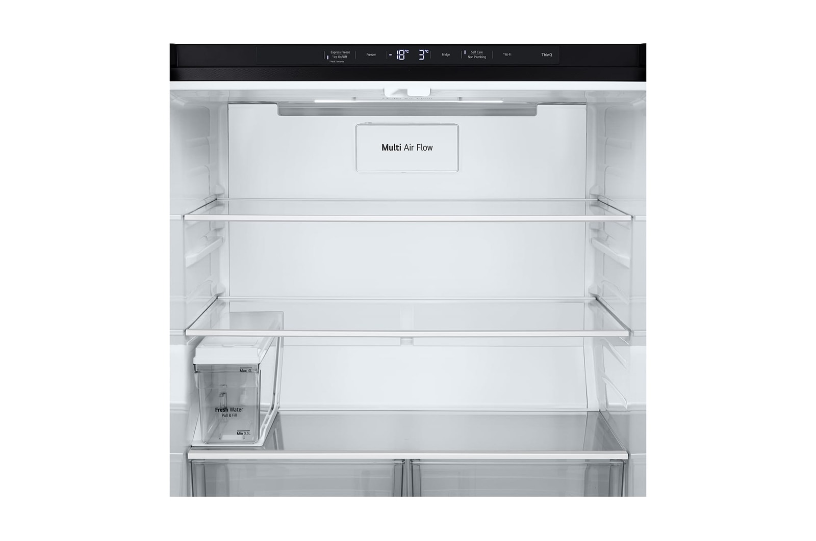 LG 427L Multi Door Refrigerator with Smart Inverter Compressor™ in Essence Matte Black, GF-L4534EP