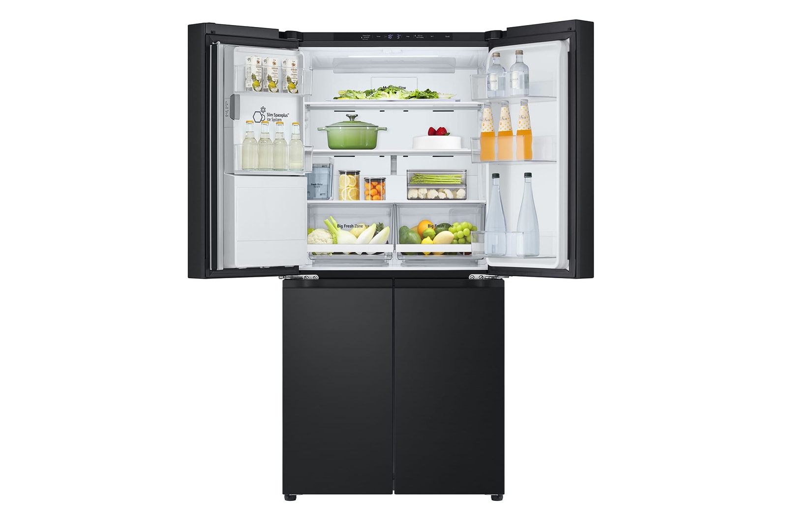 LG 427L Multi Door Refrigerator with Smart Inverter Compressor™ in Essence Matte Black, GF-L4534EP