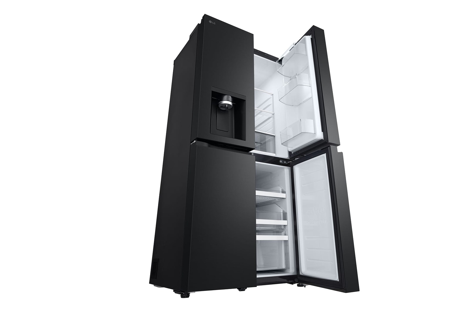 LG 427L Multi Door Refrigerator with Smart Inverter Compressor™ in Essence Matte Black, GF-L4534EP