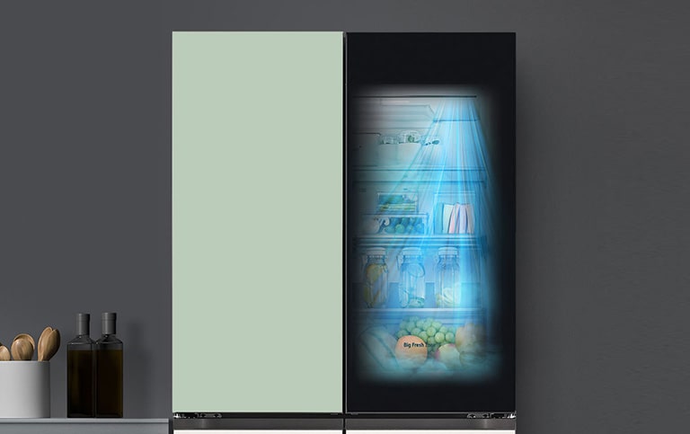 door cooling function on the inside top can preserve the things stored freshly.