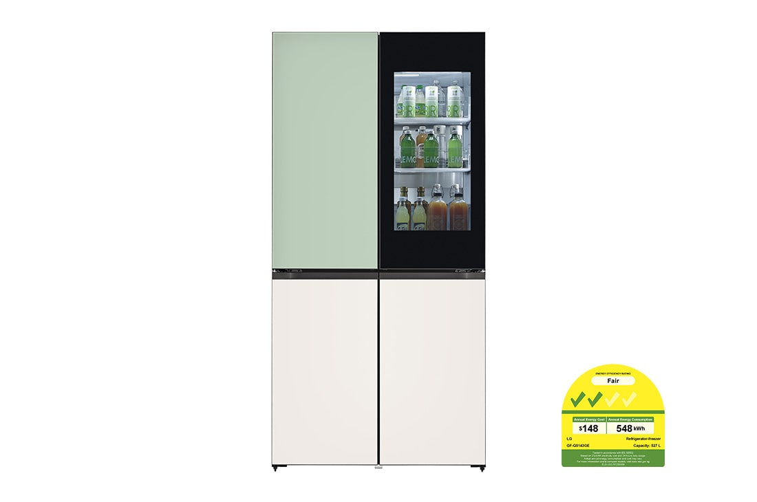 LG 527L Smart Inverter Compressor™ Refrigerator in Mint Beige Glass, GF-Q5143GE