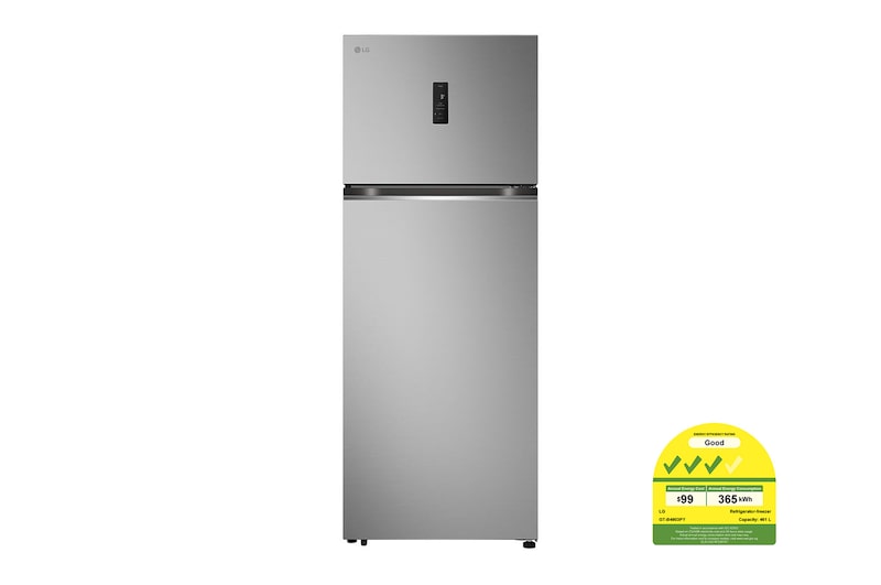 LG 461L Top Freezer Refrigerator with Smart Inverter Compressor™ in Prime Silver, GT-B4603PY