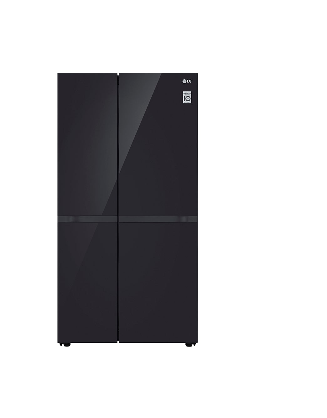 LG 647L Side-by-Side Fridge in Black Glass Mirror | LG Singapore