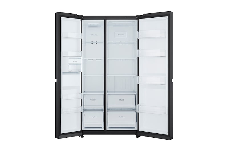 Front view with door open