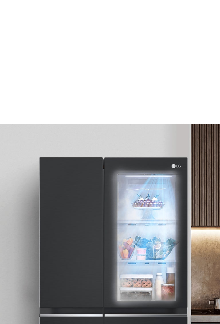 647L Side by Side Fridge Freezer in Essence Matte Black | LG