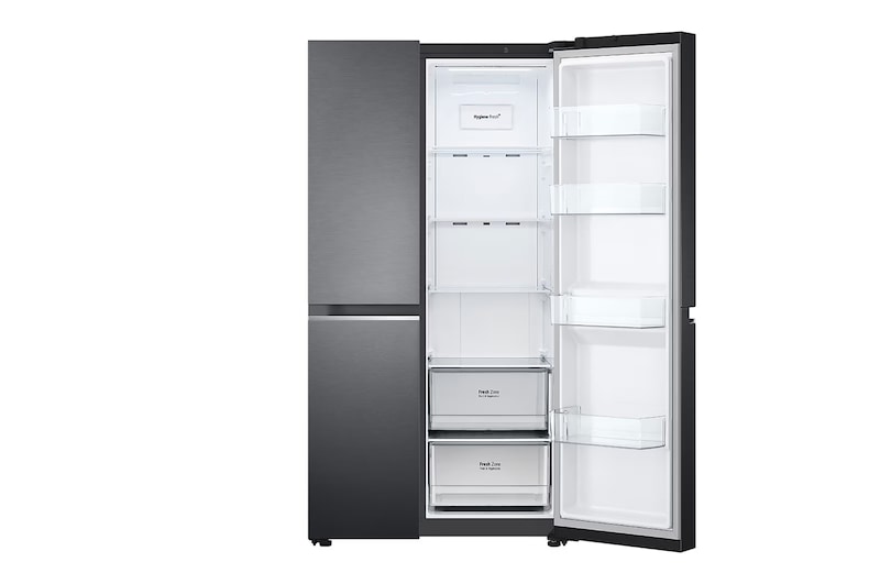 LG 647L Side-By-Side Fridge with Smart Inverter Compressor™ in Matte Black, GS-B6473MC