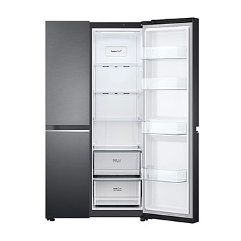LG 647L Side-By-Side Fridge with Smart Inverter Compressor™ in Matte Black, GS-B6473MC