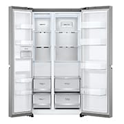 LG 647L Side by Side Refrigerator with Smart Inverter Compressor™ in Prime Silver, GS-B6473PY