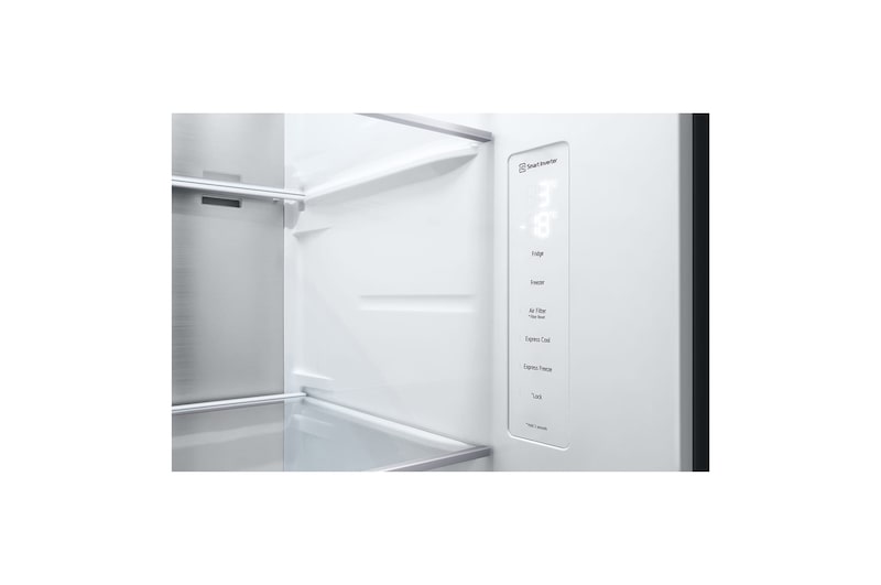 LG 647L Side by Side Refrigerator with Smart Inverter Compressor™ in Prime Silver, GS-B6473PY
