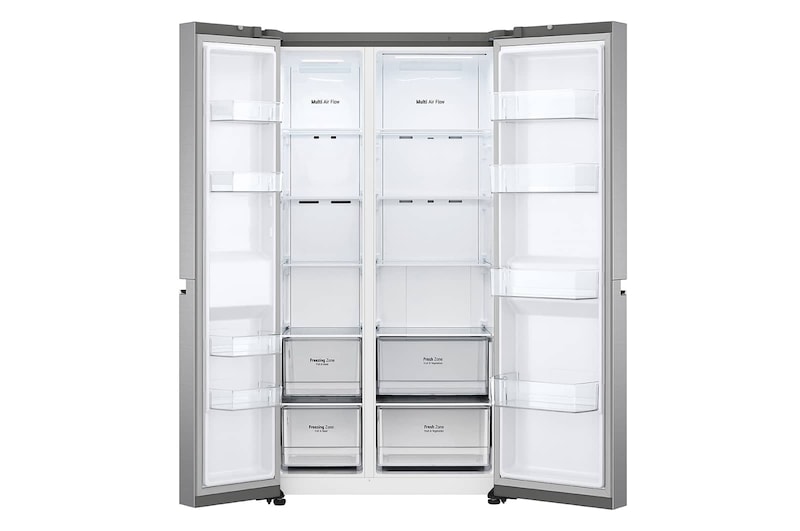 LG 647L side-by-side-fridge with Smart Inverter Compressor™ in Platinum Silver, GS-B6473PZ