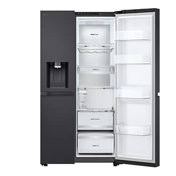 LG 623L Side by Side Fridge with Smart Inverter Compressor™ in Essence Black Steel, GS-L6104EV