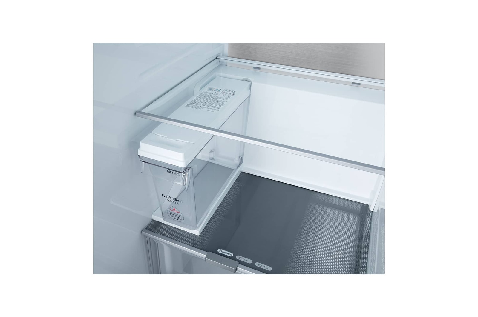 LG 628L Side by Side Fridge with Smart Inverter Compressor™ in Prime Silver, GS-L6104PY