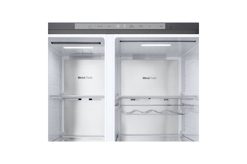 LG 628L Side by Side Fridge with Smart Inverter Compressor™ in Prime Silver, GS-L6104PY