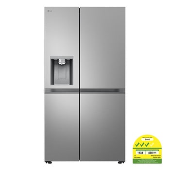 647L Side by Side Refrigerator in Prime Silver | LG SG