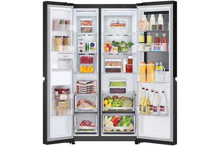 LG 647L InstaView® Refrigerator in Essence Matte Black, GS-V6473EP