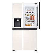 LG 628L InstaView® Door-in-Door® Side by Side Fridge in Beige, GS-X6104BE