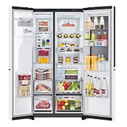 LG 628L InstaView® Door-in-Door® Side by Side Fridge in Beige, GS-X6104BE
