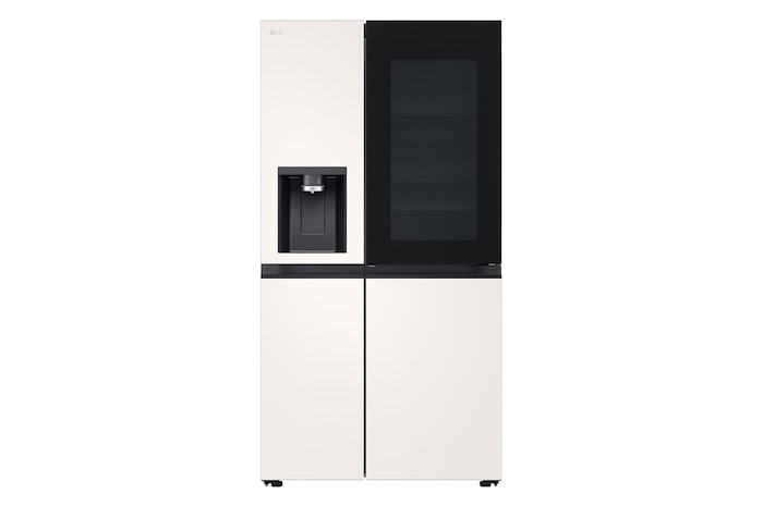 LG 628L InstaView® Door-in-Door® Side by Side Fridge in Beige, GS-X6104BE