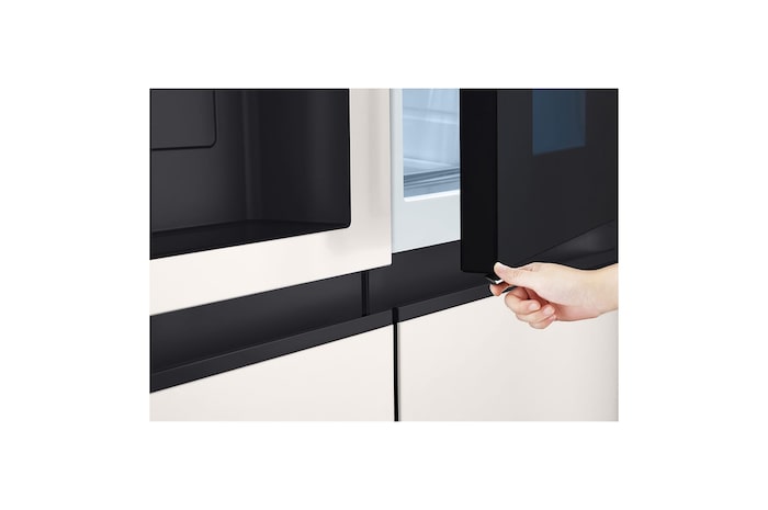 LG 628L InstaView® Door-in-Door® Side by Side Fridge in Beige, GS-X6104BE