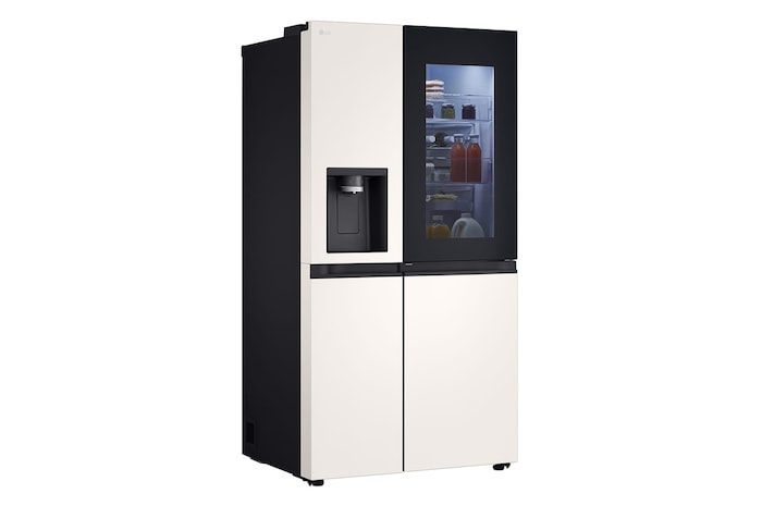 LG 628L InstaView® Door-in-Door® Side by Side Fridge in Beige, GS-X6104BE