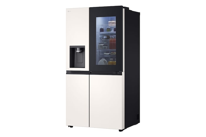 LG 628L InstaView® Door-in-Door® Side by Side Fridge in Beige, GS-X6104BE