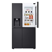 LG 628L InstaView® Door-in-Door® Side by Side Fridge in Essence Black Steel, GS-X6104EV