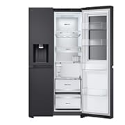 LG 628L InstaView® Door-in-Door® Side by Side Fridge in Essence Black Steel, GS-X6104EV