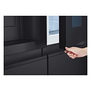 LG 628L InstaView® Door-in-Door® Side by Side Fridge in Essence Black Steel, GS-X6104EV