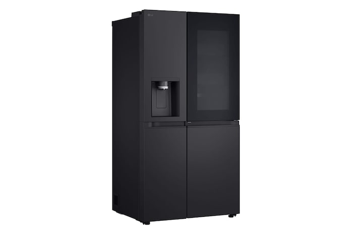 LG 628L InstaView® Door-in-Door® Side by Side Fridge in Essence Black Steel, GS-X6104EV
