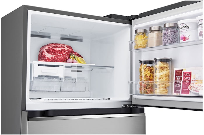LG 375L Top Freezer Refrigerator with Smart Inverter Compressor™ in Platinum silver, GT-B3723PY