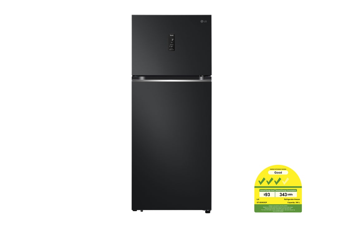 LG 395L Top Freezer with Smart Inverter Compressor™ in Essence Matte Black, GT-B3953EP