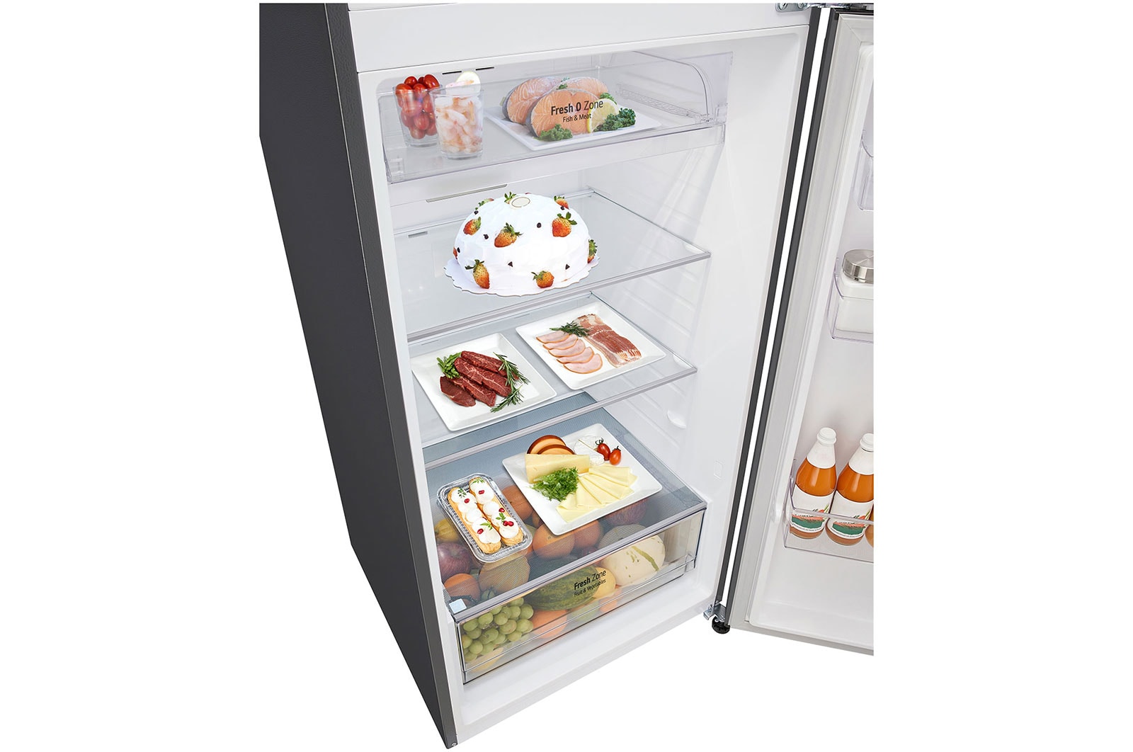 LG 461L Top Freezer Refrigerator with Smart Inverter Compressor™ in Prime Silver, GT-B4603PY