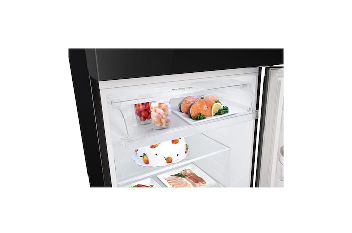 LG 461L Top Freezer Refrigerator in Black Glass, GT-B4604BM