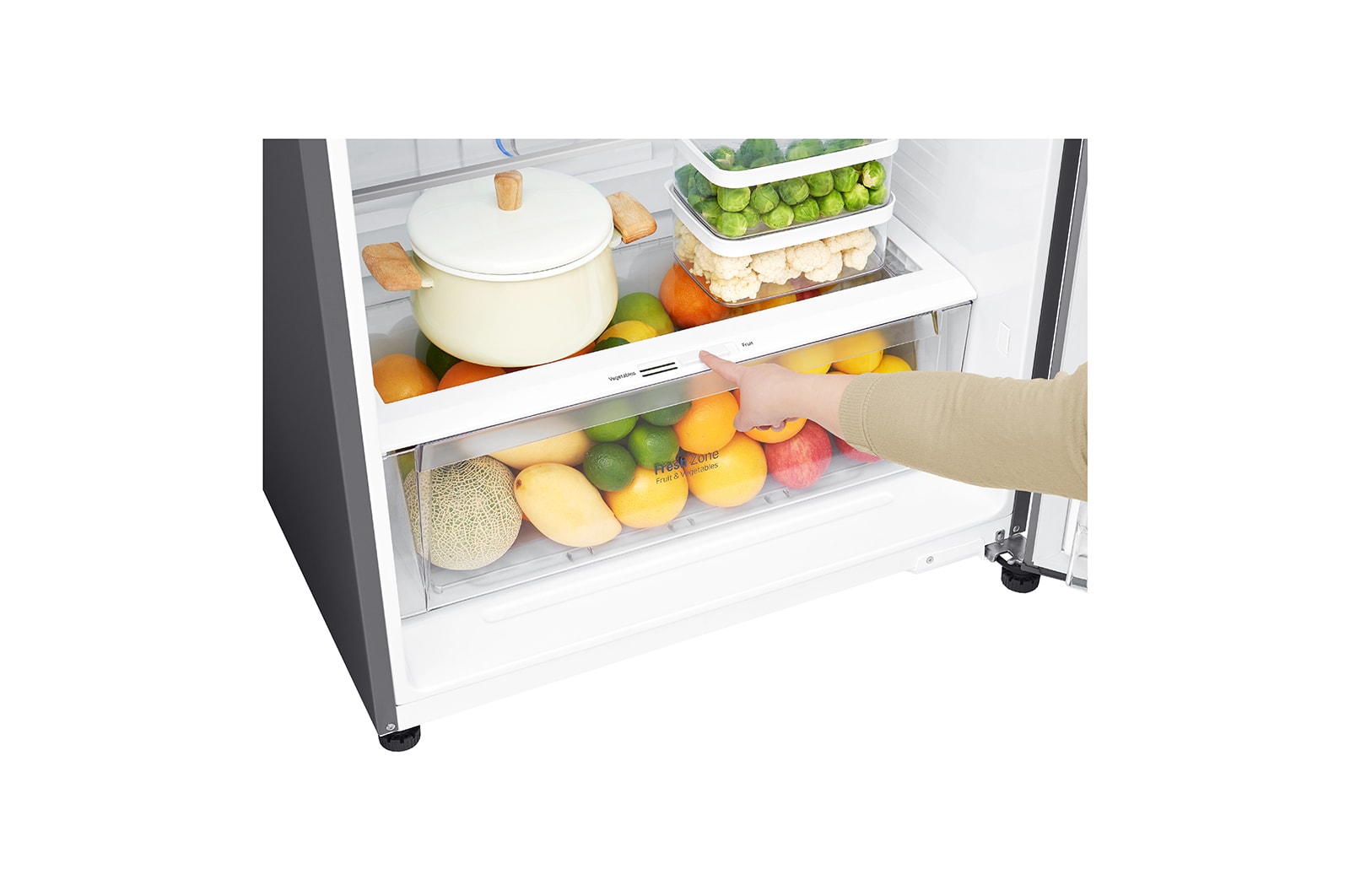 LG 475L Top Freezer with Smart Inverter Compressor™ in Platinum Silver, GT-B4783PZ